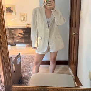 Haspel Beige Linen Blazer